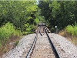 Seville Il. Keokuk Junction Railway main line looking east towards trestle over Spoon River